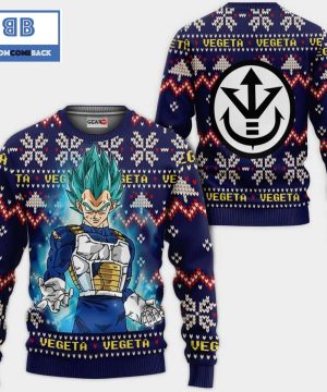 vegeta super saiyan blue dragon ball anime christmas 3d sweater 2 bT4bA