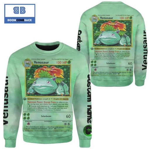 Venusaur Pokemon Anime 3d Sweatshirt