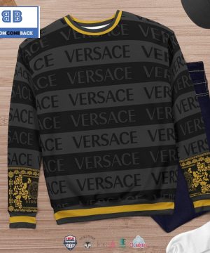 Versace Black Grey 3D Ugly Sweater