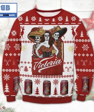 Victoria Cerveza All Printed Ugly Christmas Sweater Sweatshirt