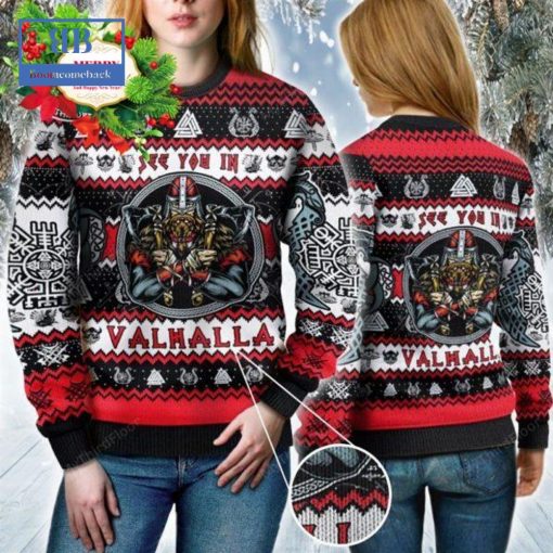 Viking See You In Valhalla Ugly Christmas Sweater