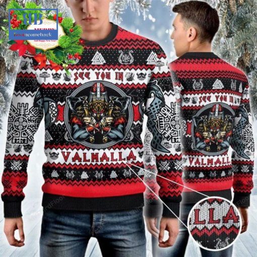 Viking See You In Valhalla Ugly Christmas Sweater