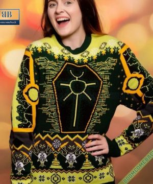 warhammer 40000 nefarious necron ugly christmas sweater gift for adult and kid 7 UnjaZ