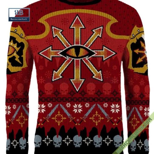 Warhammer 40K Chaos Reigns Ugly Christmas Sweater