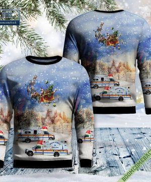 Waterloo, New York, North Seneca Ambulance Ugly Christmas Sweater