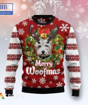 West Highland White Terrier Merry Woofmas Ugly Christmas Sweater