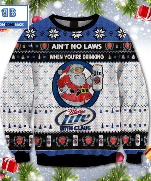 When You Drink Miller Lite With Claus All Over Print Sweater Sweatshirt