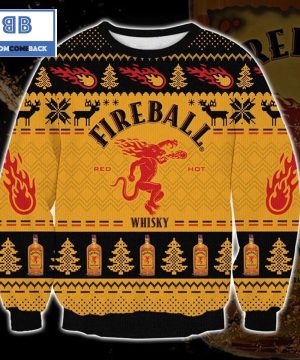 Whisky Fireball Christmas 3D Sweater