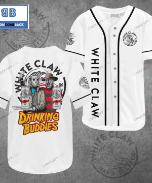 white claw hard seltzer horror drinking buddies halloween baseball jersey 2 cdcE3