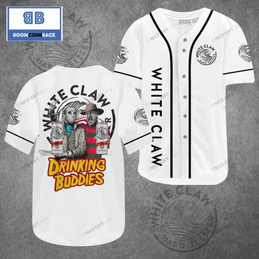 White Claw Hard Seltzer Horror Drinking Buddies Halloween Baseball Jersey