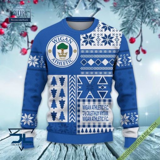 Wigan Athletic Ugly Christmas Sweater, Christmas Jumper