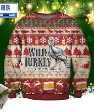 Wild Turkey Bourbon Whisky Christmas 3D Sweater