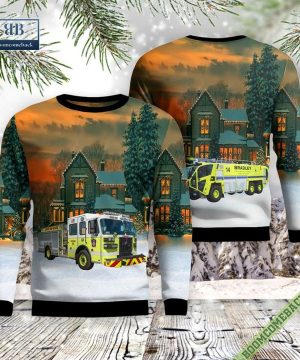 Windsor Locks, Connecticut, Bradley International Airport Fire Department Christmas Sweater Jumper