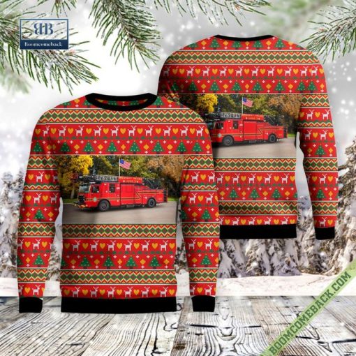 Wisconsin, Pleasant Prairie Fire & Rescue Ugly Christmas Sweater