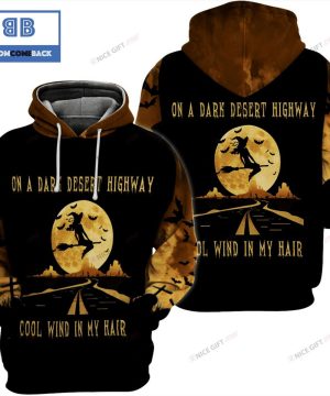 Witch On The Dark Desert Highway Cool Wind In My Hair Halloween 3D Hoodie