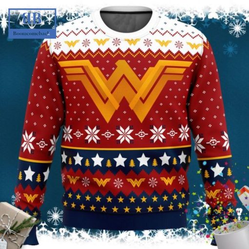 Wonder Woman Symbol Ugly Christmas Sweater