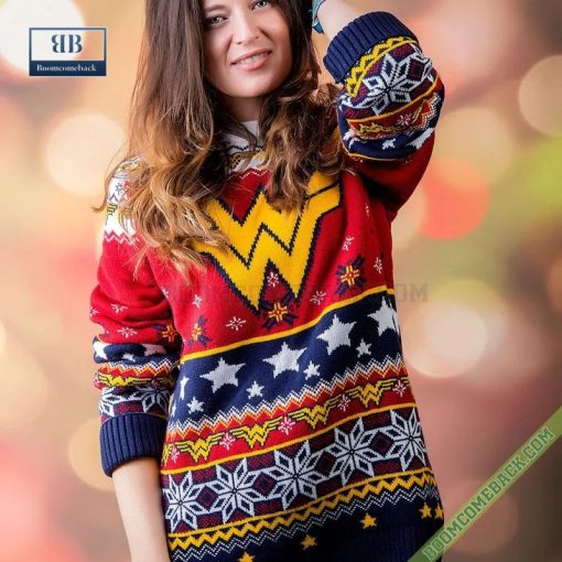 Wonder Woman Winter Land Ugly Christmas Sweater Gift For Adult And Kid