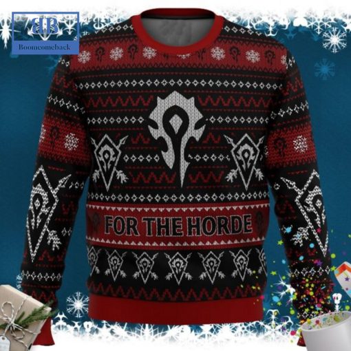 World Of Warcraft For The Horde Ugly Christmas Sweater