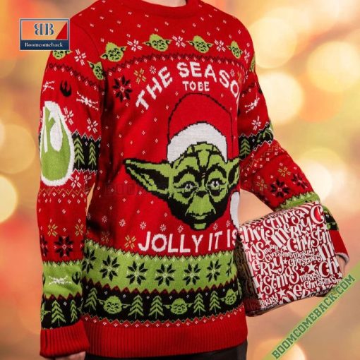 Yoda The Season To Be Jolly It Is Christmas Sweater Jumper