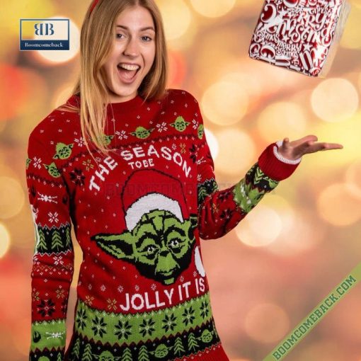 Yoda The Season To Be Jolly It Is Christmas Sweater Jumper