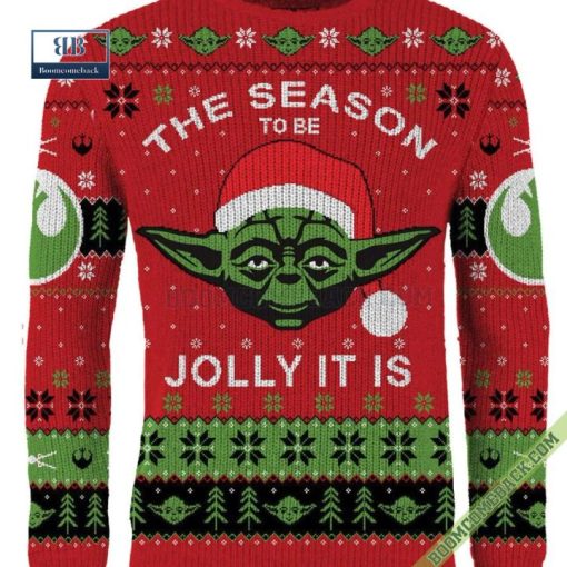 Yoda The Season To Be Jolly It Is Christmas Sweater Jumper