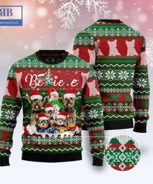 Yorkshire Terrier Believe Christmas Sweater