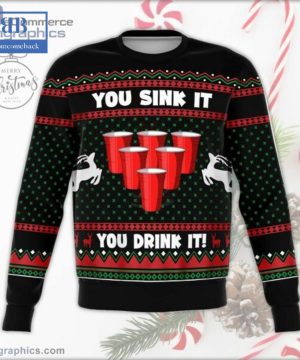 You Sink It You Drink It Ugly Christmas Sweater