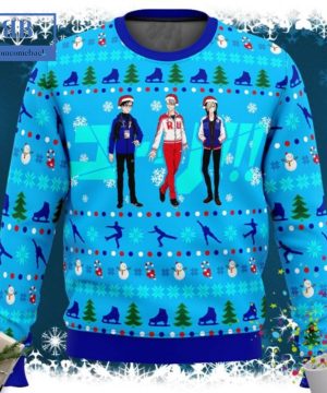 Yuri On Ice The Top 3 Ice Skaters Ugly Christmas Sweater