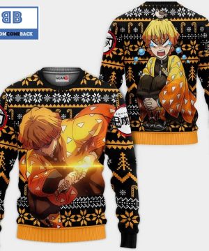 Zenitsu Kimetsu No Yaiba Anime Christmas 3D Sweater