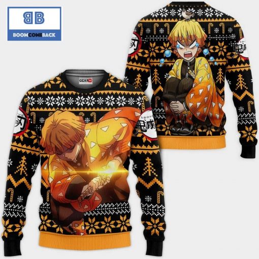 Zenitsu Kimetsu No Yaiba Anime Christmas 3D Sweater