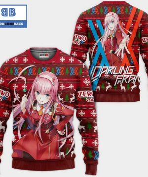 Zero Two Code 002 Darling In The Franxx Anime Christmas 3D Sweater