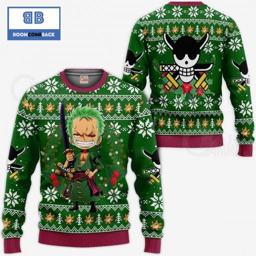 Zoro One Piece Anime Ugly Christmas Sweater