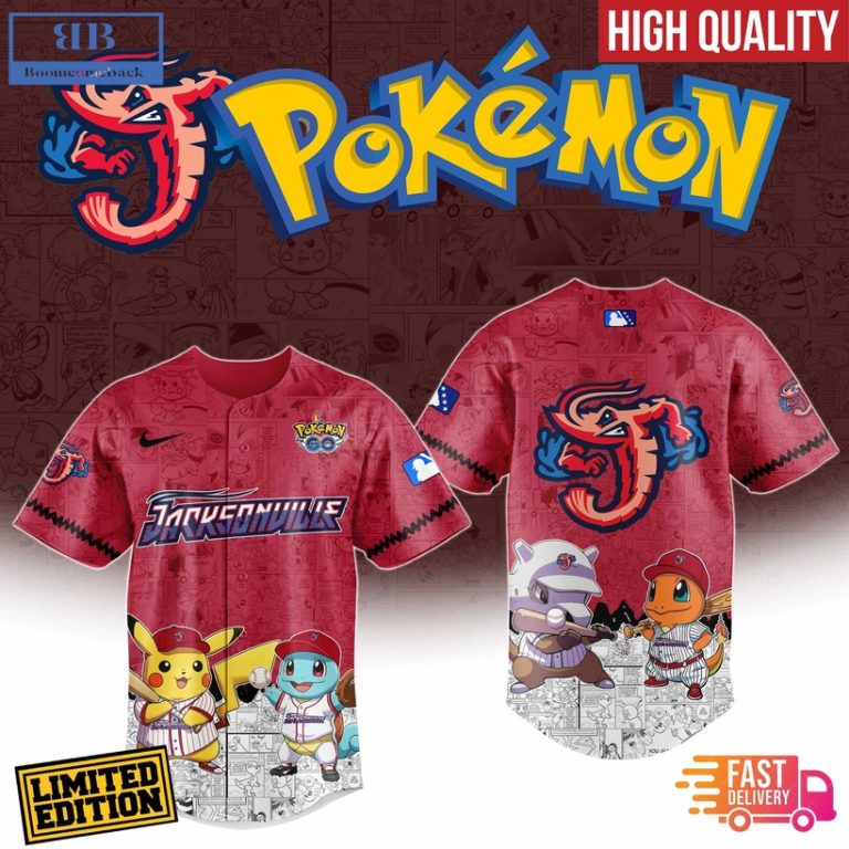 Jacksonville Jumbo Shrimp x Pokemon Go Baseball Jersey