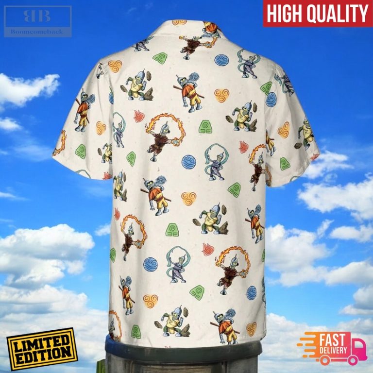 Water Earth Fire Air Bender Futurama Hawaiian Shirt