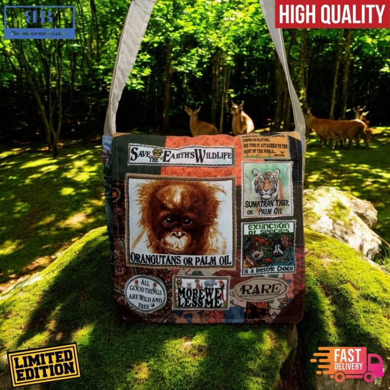 Save The Earths Wildlife Orangutans or Palm Oil Tote Bag