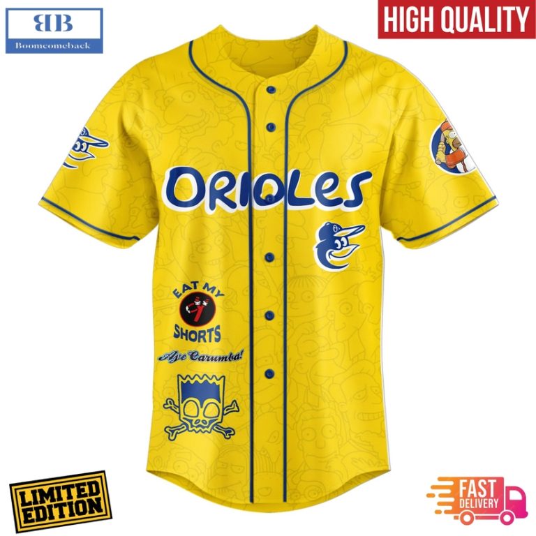 The Simpsons Joining Baltimore Orioles Special Baseball Jersey