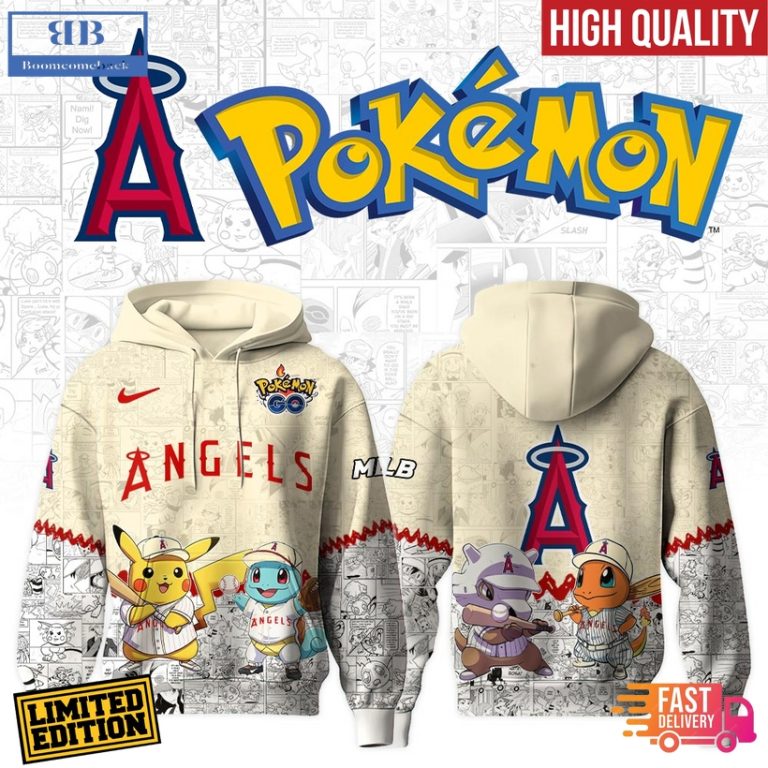 Los Angeles Angels x Pokémon Go 3D Hoodie Jersey