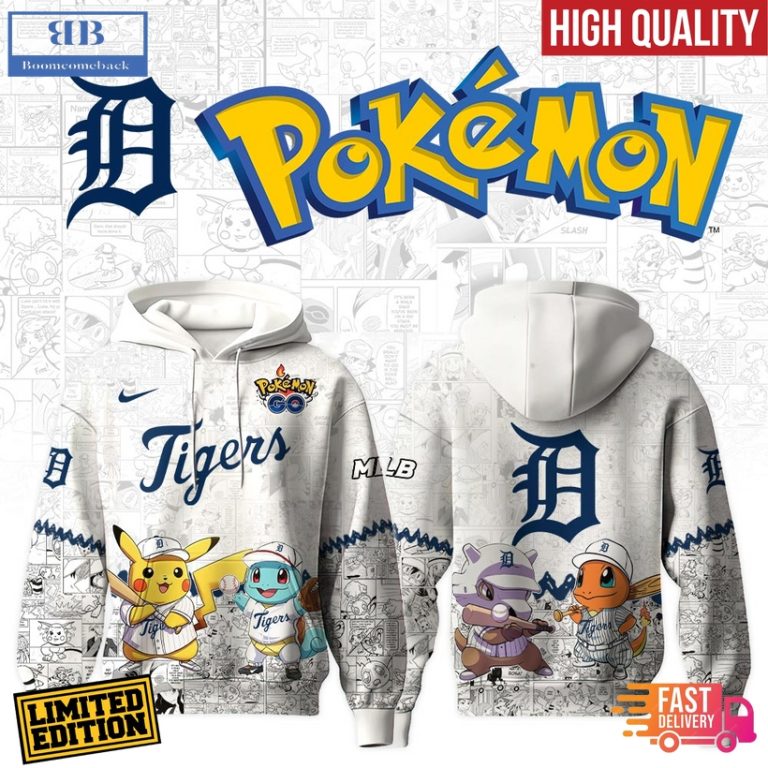 Detroit Tigers x Pokémon Go 3D Hoodie Jersey