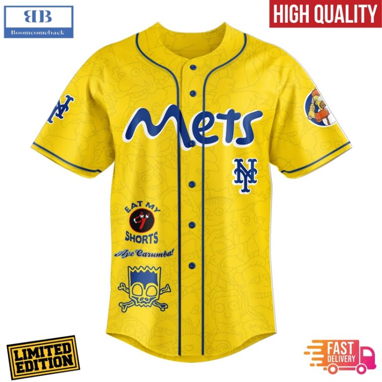 The Simpsons Joining New York Mets Special Baseball Jersey