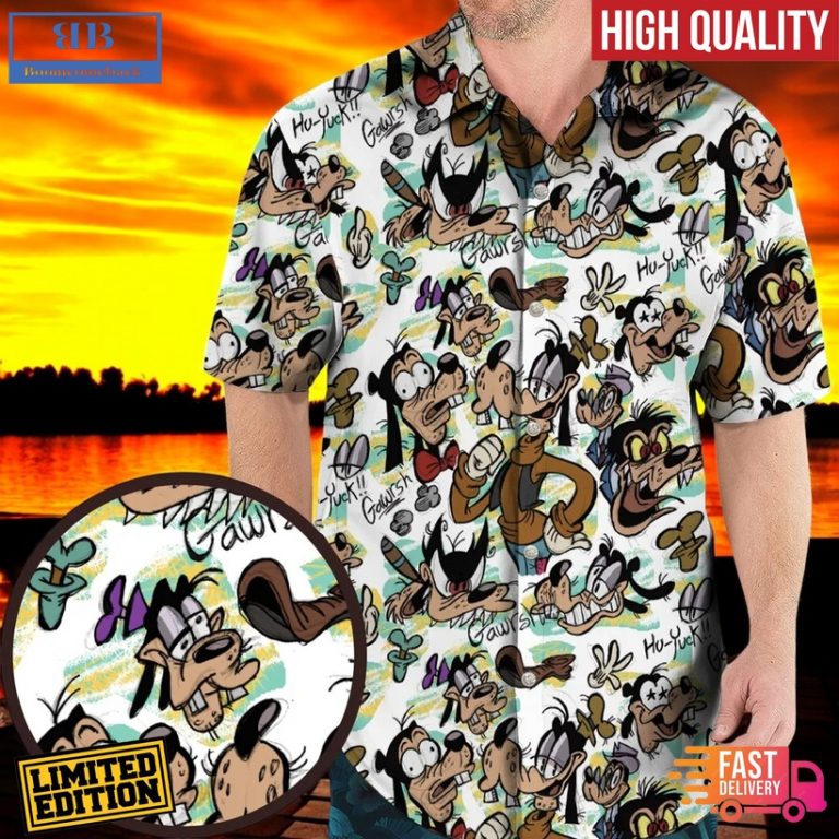 Many Faces Of Goofy Short Sleeve Hawaiian Shirt