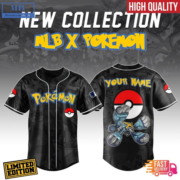 Metagross Pokemon x MLB Custom Baseball Jersey