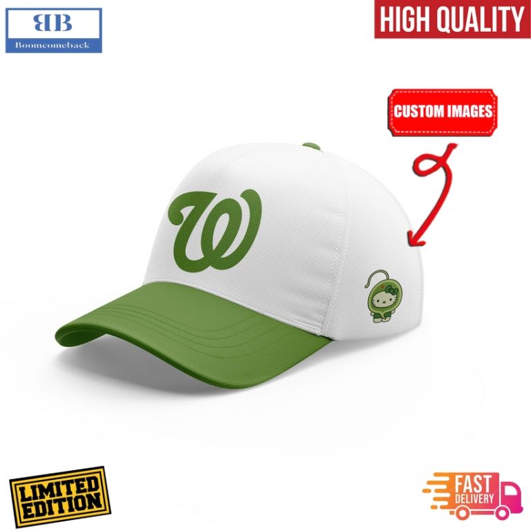 Washington Nationals x 32 Algae Hello Kitty Baseball Jersey And Cap