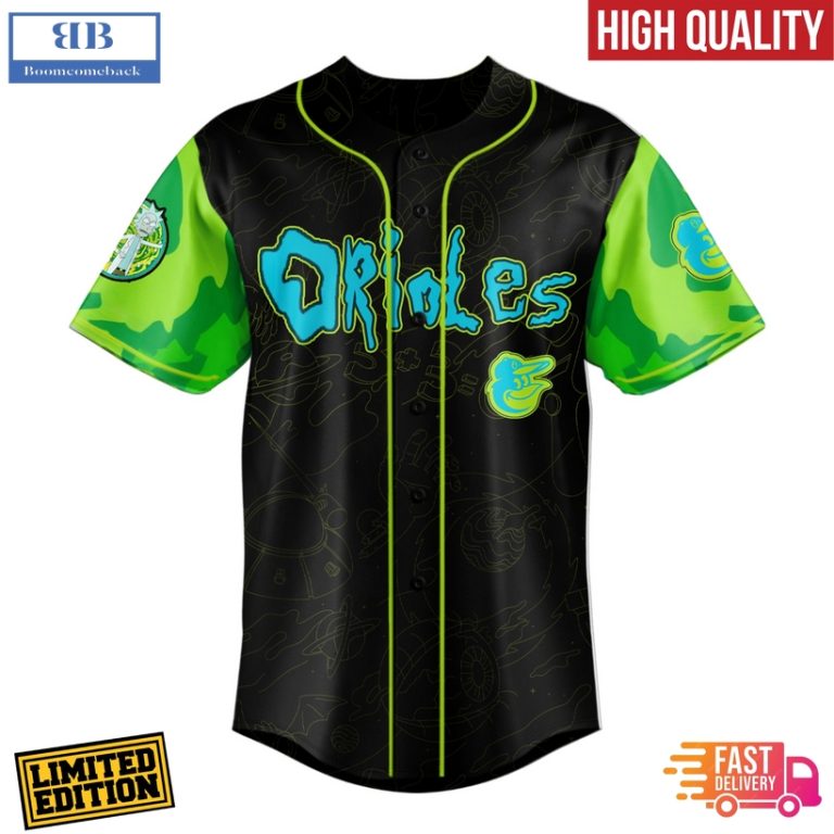 Rick and Morty Joinning Baltimore Orioles Baseball Jersey