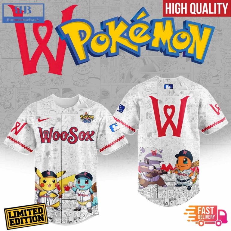 Worcester Red Sox x Pokemon Go Baseball Jersey