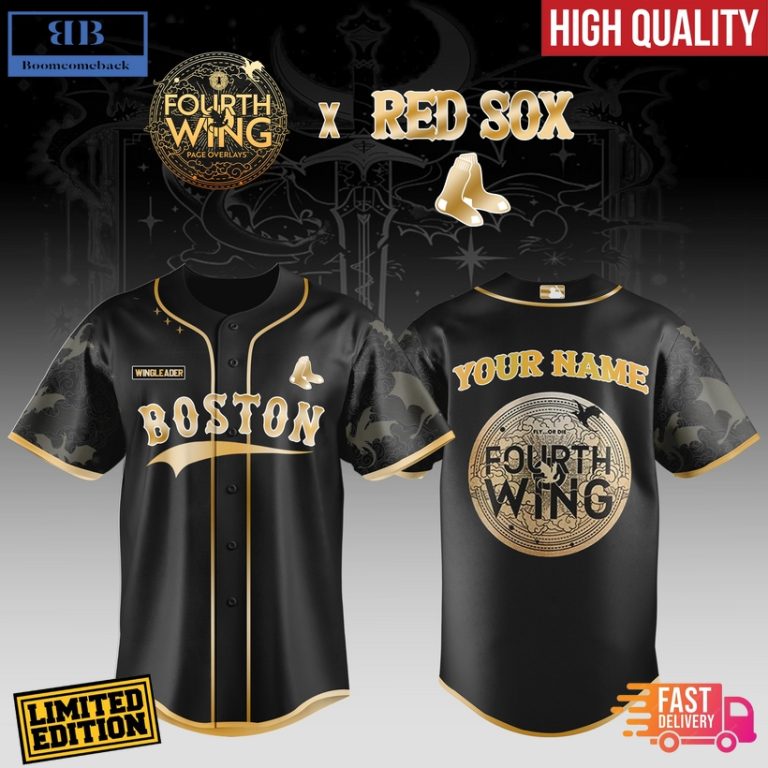 Boston Red Sox x Fourth Wing Baseball Jersey