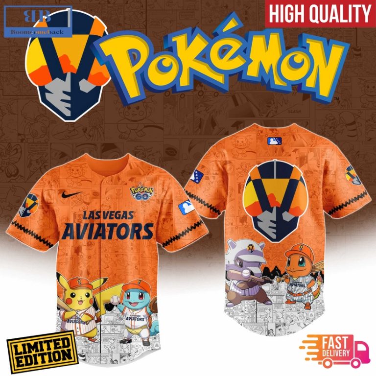 Las Vegas Aviators x Pokemon Go Baseball Jersey