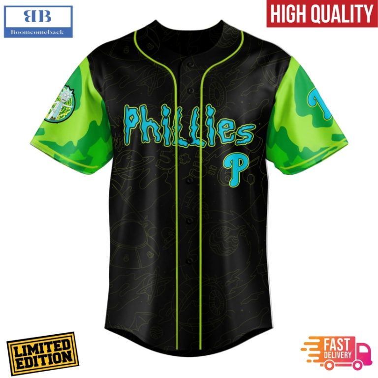 Rick and Morty Joinning Philadelphia Phillies Baseball Jersey