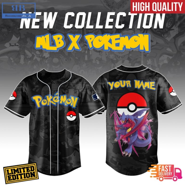 Garchomp Pokemon x MLB Custom Baseball Jersey