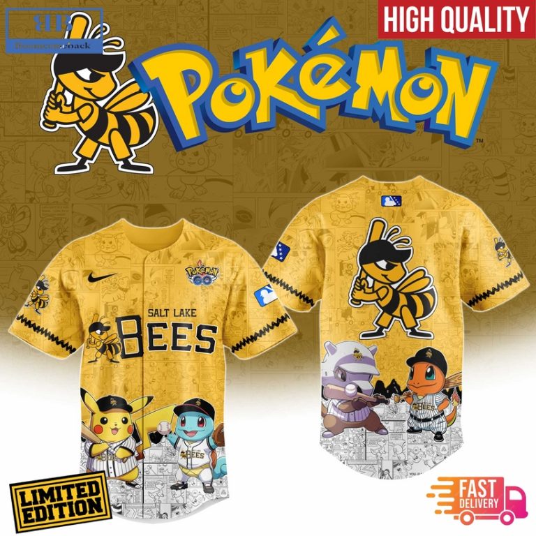 Salt Lake Bees x Pokemon Go Baseball Jersey