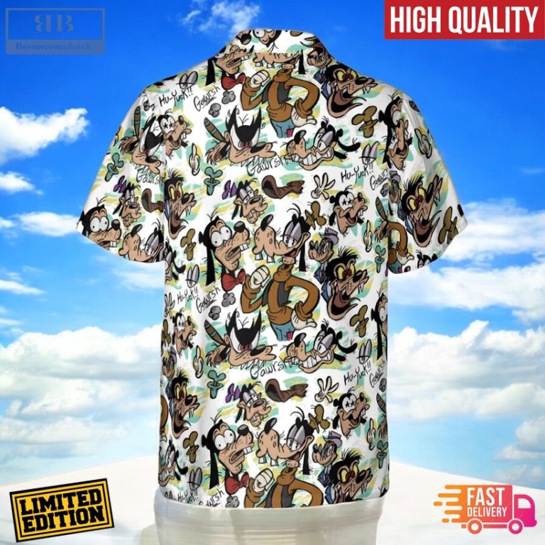 Many Faces Of Goofy Short Sleeve Hawaiian Shirt